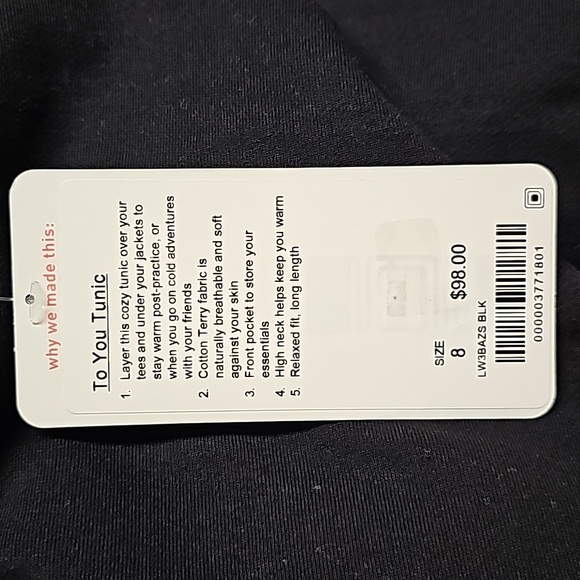 NWT Lululemon To You Tunic - Picture 5 of 9